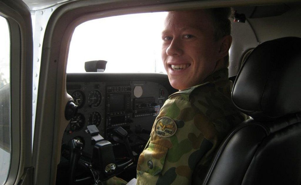 Cadet Corporal Adam Mann as the controls. Cadet Corporal Adam Mann as the controls.